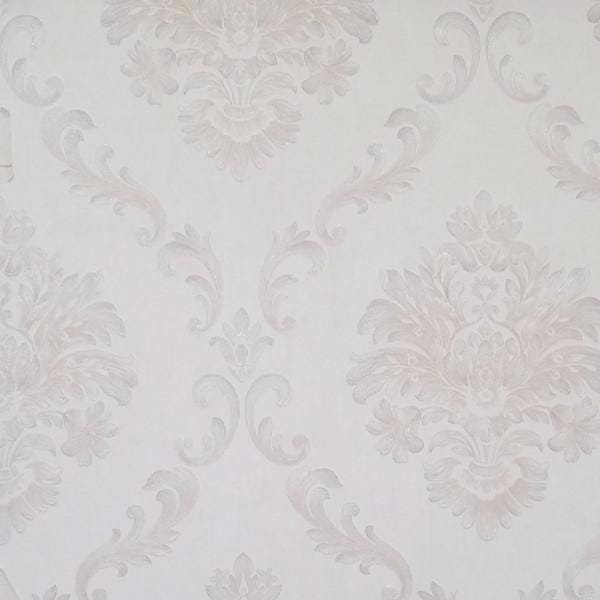 Papel De Parede Damask Nude Com Bege - 2