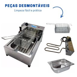 Fritadeira Industrial Elétrica 1 Cuba 5l 220v Loja Nacional - 3