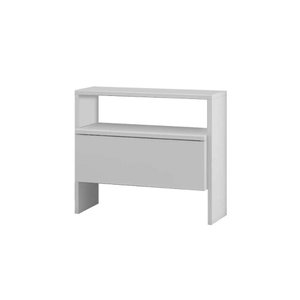 Mesa Cabeceira Infantil Etno c/ 1 Gaveta Branco - Novo Horizonte