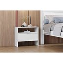 Ver imagem 3 de Mesa Cabeceira Infantil Etno c/ 1 Gaveta Branco - Novo Horizonte