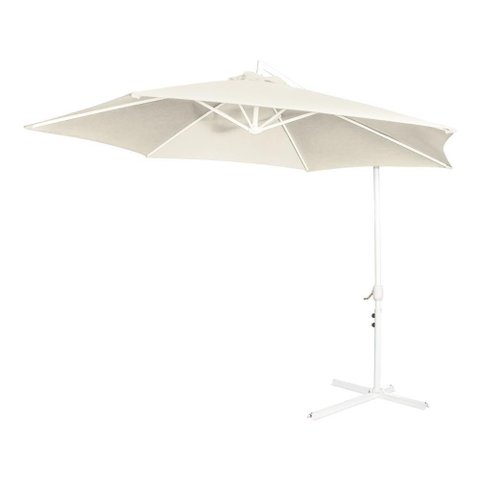 Ombrelone Malibu 3m com Base Jardim e Piscina Mor Cor:bege Bege