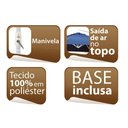 Ver mais imagens de Ombrelone Malibu 3m com Base Jardim e Piscina Mor Cor:bege Bege