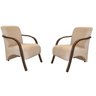 Kit 2 Poltronas Decorativa Stilo Braços em Madeira Dora Bela 0119 - 1