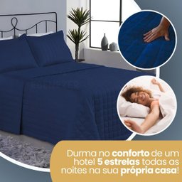 Cobre Leito Casal 3 Peças Dupla Face Toque Aveludado Matelado 400 Fios com Porta Travesseiro - 6