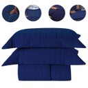 Ver imagem 1 de Cobre Leito Casal 3 Peças Dupla Face Toque Aveludado Matelado 400 Fios com Porta Travesseiro