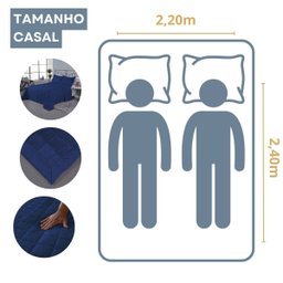Cobre Leito Casal 3 Peças Dupla Face Toque Aveludado Matelado 400 Fios com Porta Travesseiro - 2