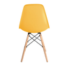 Conjunto com 4 Cadeiras Eames Amarela - Base Madeira Natural - 3