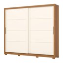 Ver imagem 3 de Guarda-roupa Casal 2 Portas de Correr 4 Gavetas Thor Henn Cinamomo/off White