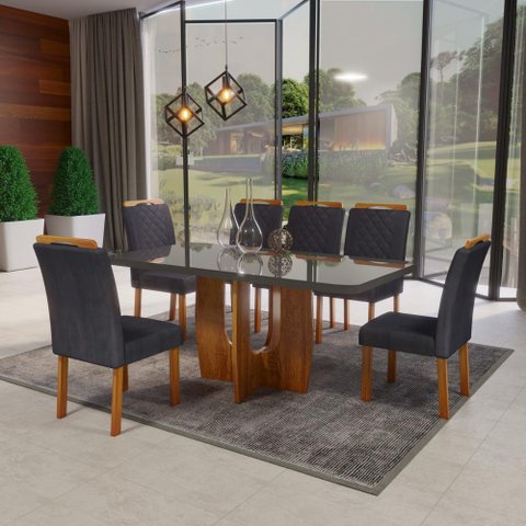 Sala de Jantar 130x90 4 Cadeiras Roma Bom Pastor