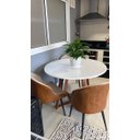 Ver imagem 6 de Mesa Redonda 90cm em Mdf com Base em Madeira Maciça