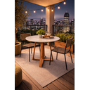 Ver imagem 3 de Mesa Redonda 90cm em Mdf com Base em Madeira Maciça – Resistente e Moderna