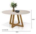 Ver imagem 5 de Mesa Redonda 90cm em Mdf com Base em Madeira Maciça