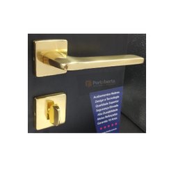 Fechadura Banheiro Polara Dourada Brilhante Imab Latão 55mm - 3