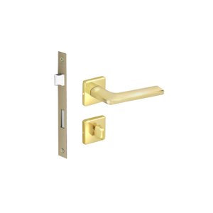 Fechadura Banheiro Polara Dourada Brilhante Imab Latão 55mm