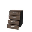 Ver imagem 4 de Gaveteiro Volante para Escritório com 4 Gavetas Netmobil - Nogal