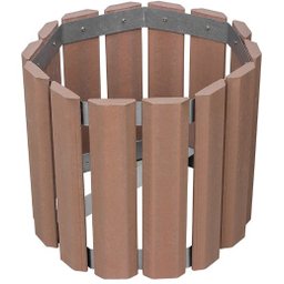 Cachepot Redondo em Madeira Plastica 50×40 Ipê - 1