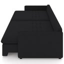 Ver imagem 6 de Sofá Cama Retrátil para Sala de Estar 234cm Una K01 Veludo Preto - Lyam Decor