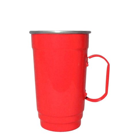 Caneca em Alumínio Térmica de Chopp e Cerveja Beer - Vermelha
