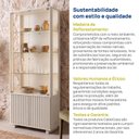 Ver mais imagens de Cristaleira Ripada 2 Portas de Vidro com LED Aruá CabeCasa MadeiraOriginals Bege/Offwhite