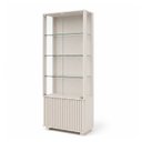 Ver imagem 2 de Cristaleira Ripada 2 Portas de Vidro com LED Aruá CabeCasa MadeiraOriginals Bege/Offwhite
