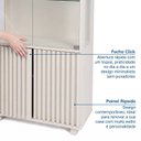 Ver imagem 6 de Cristaleira Ripada 2 Portas de Vidro com LED Aruá CabeCasa MadeiraOriginals Bege/Offwhite
