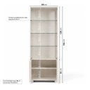 Ver imagem 3 de Cristaleira Ripada 2 Portas de Vidro com LED Aruá CabeCasa MadeiraOriginals Bege/Offwhite