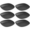 Ver imagem 1 de Kit 6 Pratos para Sobremesa Quadrados 17cm Preto Coza Plástico Essential