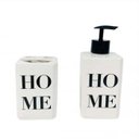 Ver imagem 4 de Kit Banheiro Lavabo Bancada 2 Peças Porta Sabonete Líquido Porta Escovas - Home