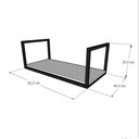 Ver imagem 2 de Prateleira Industrial Suspensa Estante Parede Nicho Preto Ferro e Madeira Suporte Pratileira