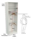 Ver imagem 1 de Armário Arara Dupla M15 100% Mdf (closet Lojas Organizador)