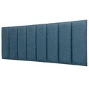Ver imagem 3 de Cabeceira Queen Linho Azul Placa Modulada Estofada Ripada Adesiva