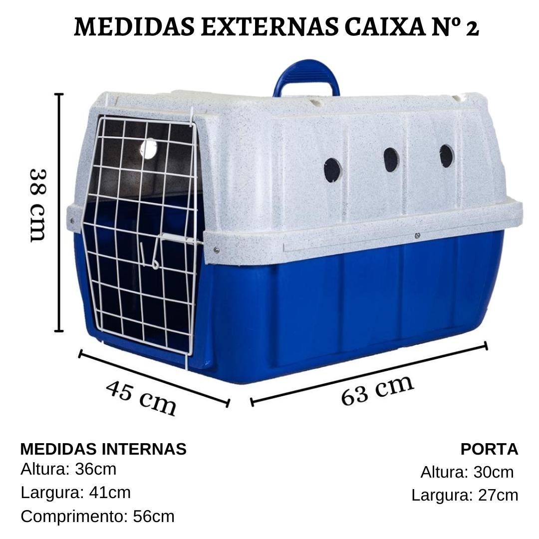 Caixa De Transporte Para Cães e Gatos Clicknew Nº2 - 2