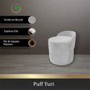 Ver imagem 2 de Puff Decorativo com Encosto Forma Orgânica Bouclé Yuri