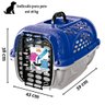 Caixa Transporte Panther N4 Azul Sem Bebedouro Plast Pet - 2