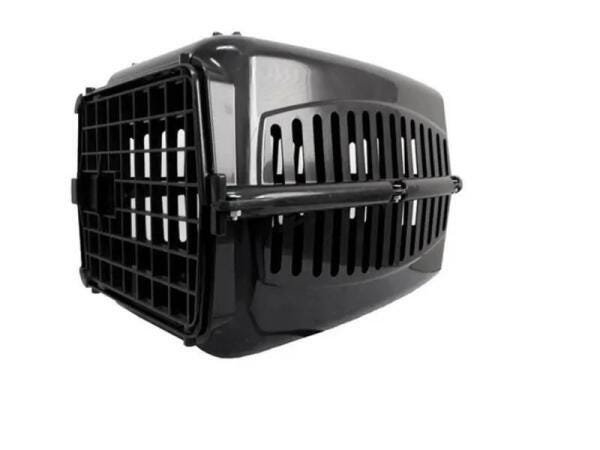 Caixa De Transporte Cão E Gato N3 Preta Super Resistente