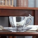 Ver imagem 2 de Conjunto 4 Xícaras de Chá de Cristal Ecológico com Pires Bird 180ml Wolff