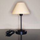 Ver imagem 3 de Abajur Slim Black´N Sand Luminária de Mesa Fino Quarto Sala - Cúpula Bege