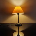 Ver imagem 6 de Abajur Slim Black´N Sand Luminária de Mesa Fino Quarto Sala - Cúpula Bege