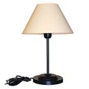 Ver imagem 1 de Abajur Slim Black´N Sand Luminária de Mesa Fino Quarto Sala - Cúpula Bege