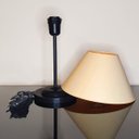 Ver imagem 4 de Abajur Slim Black´N Sand Luminária de Mesa Fino Quarto Sala - Cúpula Bege