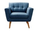 Ver imagem 3 de Kit 2 Poltronas Bruna Cor:Linho Azul 330