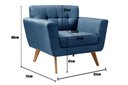 Ver imagem 5 de Kit 2 Poltronas Bruna Cor:Linho Azul 330