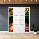 Ver imagem 2 de Porta de Correr Alumínio Branco Lambril 04 Folhas Maxx - 210x200