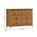 Ver imagem 6 de Comoda 7 Gavetas Madeira Maciça 125 Cm 9174 Freijo Milani Store
