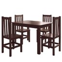 Ver imagem 4 de Conjunto Mesa de Jantar 90 x 75 cm com 4 Cadeiras - Castanho