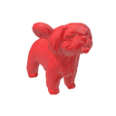 Ver imagem 1 de Shitzu Low Poly Pet Dog Geométrico Decoração 3d:vermelho