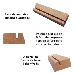 Lar Doce Lar Palavra de Mesa em Mdf com Base Madeira Arte na Arte - 4