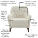 Ver imagem 5 de Poltrona Decorativa Capitone Sasha Pes Madeira Boucle Tce 1010 Moll