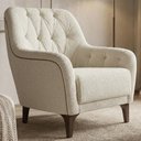 Ver imagem 2 de Poltrona Decorativa Capitone Sasha Pes Madeira Boucle Tce 1010 Moll