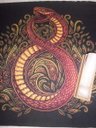 Ver imagem 4 de TOALHA ESOTERICA SIMBOLO MILENAR OUROBORO SERPENTE